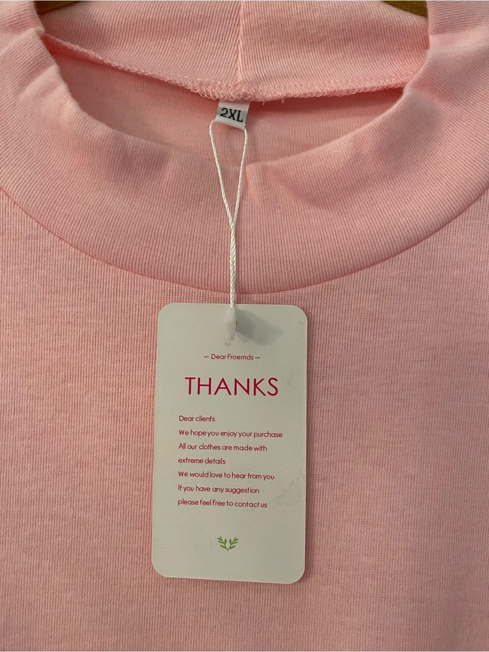 Macy's Light Pink Mock Neck Short Sleeve Tee - Picture 2 of 3